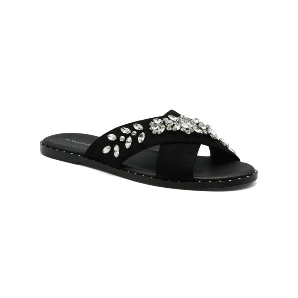 Rhinestone Shimmery Embellish Stud Grommets SlipOn Slide Whimsygoth Faken straps